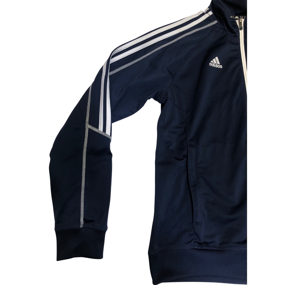 Adidas Oregon Ducks Mens Navy‎ Blue Full Zip Track Jacket 3-Stripes 6916A Medium - Picture 7 of 9